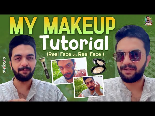 My Makeup Tutorial ( Real Face Vs Reel Face ) || Srikar Krishna || Srikar Vlogs || Strikers