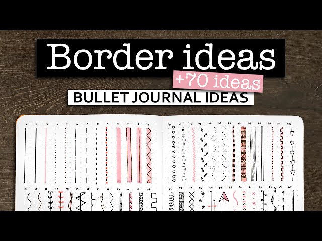 BULLET JOURNAL BORDERS AND DIVIDERS 💜 Easy ways to decorate your bullet journal
