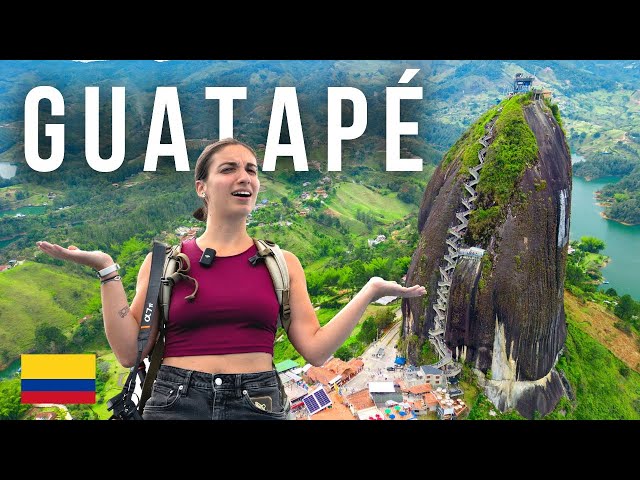 I climbed the 3rd biggest ROCK in the world! - Guatapé, Colombia 🇨🇴