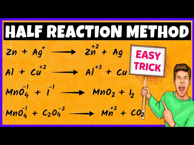 Half Reaction Method to Balance Redox Reactions