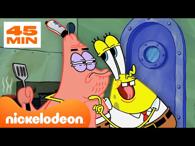 SpongeBob | Wszyscy pracownicy TŁUSTEGO KRABA 🍔 | Nickelodeon Polska