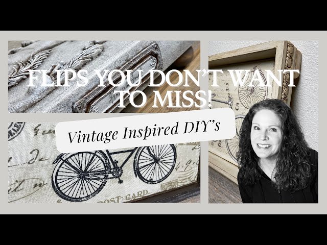 How To Vintage Home Decor DIY's ~ Upcycle With Fabric, Transfers & Moulds!