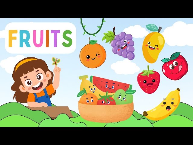 Fruits  Names | Fruits Names In English | Fruits Name With Pictures, Spelling | Vocabulary For Kids