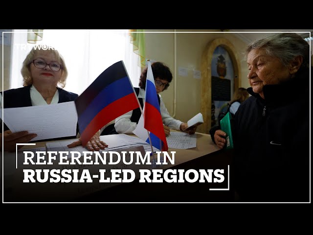 Referendum polls close on Tuesday in four Kremlin-led Ukraine regions