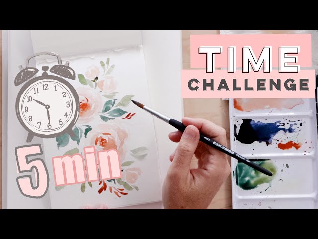 5 MINUTE WATERCOLOR PAINTING | Timed Art Challenge