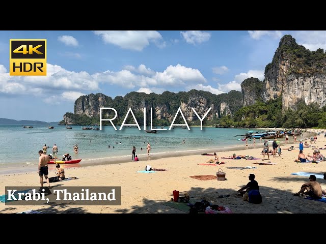 [KRABI] Railay East to West "Walking From Railay East to West Via Walking Street"| Thailand [4K HDR]
