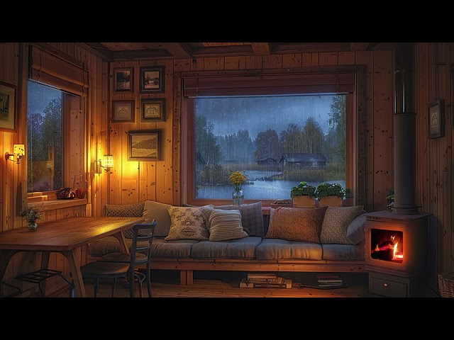 Escape to Peace: Cozy Cabin Ambiance with Relaxing Rain Sounds for Relief Stress and Sleep Better