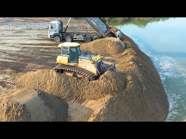 WONDERFUL ! SUPER BEST ACTION CONTINUES MIGHTY !!​​ BULLDOZER SHANTUI DH17C2 PUSH SAND