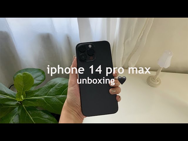 unbox with me: iphone 14 PRO MAX (space black 🖤) ASMR + camera test