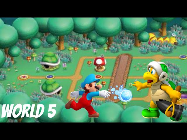 New Super Mario Bros. Wii - World 5 Walkthrough (3 Player)
