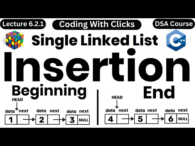 Single linked list in data structure | Single linked list insertion | Coding with clicks