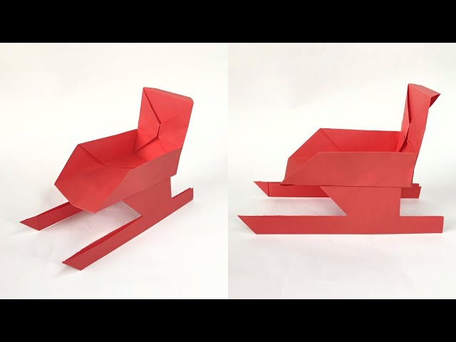 Origami SANTA'S SLEIGH | How to make a paper sleigh