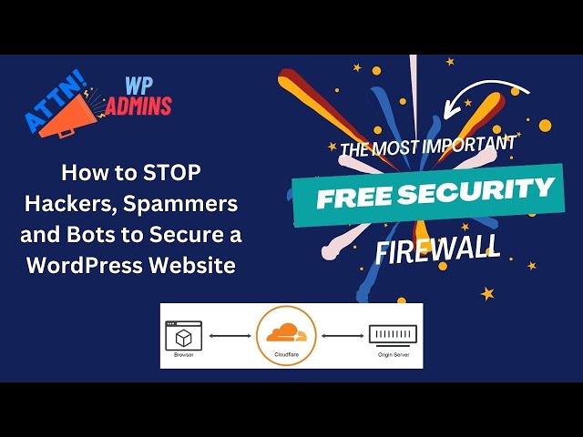 Stop HACKERS, SPAMMERS and BOTS | Set FREE Firewall Rules to Filter Traffic | WordPress + CloudFlare