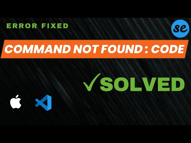 Fix - "zsh : command not found : code" on mac | Open VSCode from Mac Terminal