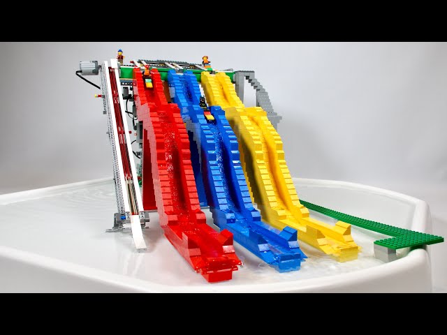 I Built a LEGO Water Slide!
