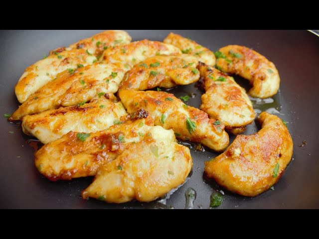 Chicken fillet quick and tasty with honey and soy sauce, chicken breast, cooking ideas