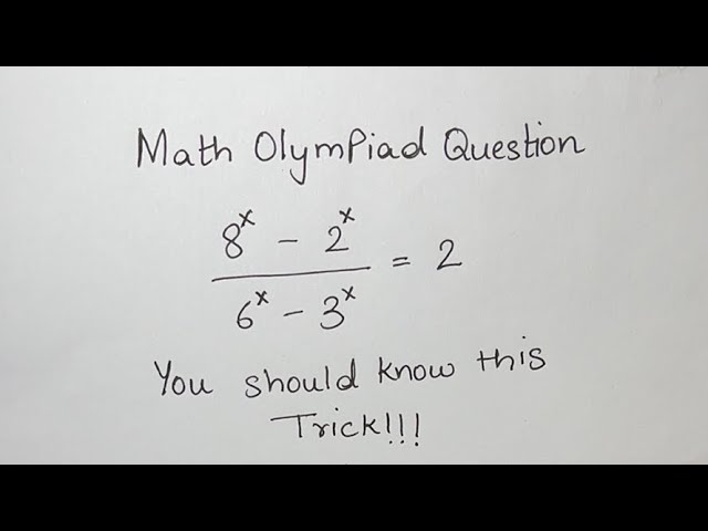 Math Olympiad Question | You should know this trick!! Equation Solving