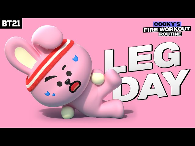 [BT21] COOKY'S LEG DAY ROUTINE: 5 MIN WORKOUT