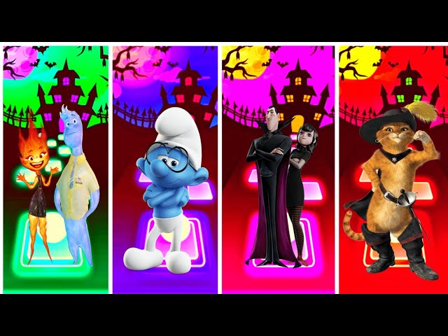 Elemental Skibidi Toilet🆚THE YOUNG SMURFS🆚Hotel Transylvania 4🆚Puss in Boots💫Who is best??
