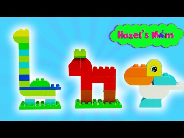 Creating animals with Lego Duplos! Dinosaurs, moose, even a Blue Footed Booby!