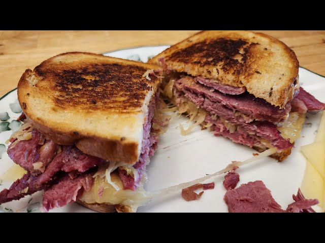 Rubin Sandwich - Grilled Corned Beef with Swiss Cheese - Best I Ever Tasted - The Hillbilly Kitchen