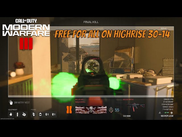 CALL OF DUTY MODERN WARFARE 3 FREE FOR ALL ON HIGHRISE 30-14