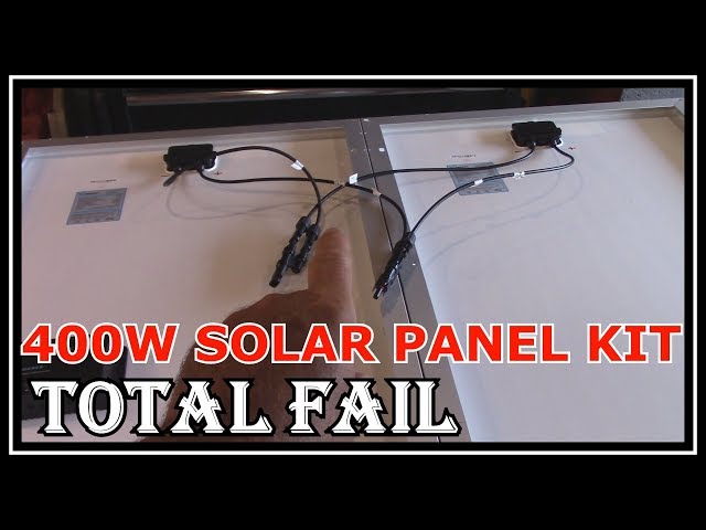 400 Watt Solar Panel kit |  Wiring  Up  The Solar Panels - Total Fail
