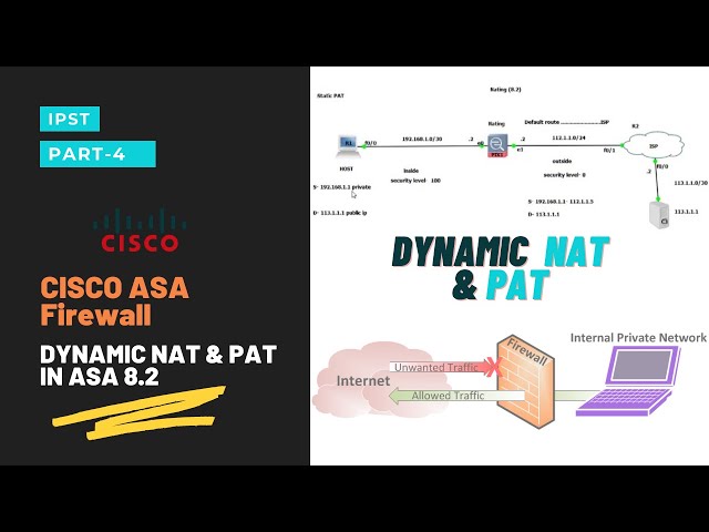 Dynamic NAT & PAT in ASA (version 8.2 ) | Part-4 | Cisco ASA Firewall | CCNA | CCNP | IPST