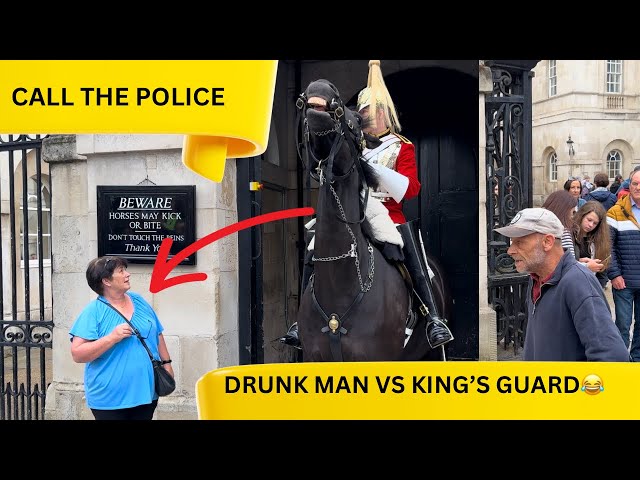 King’s Guard Asks Her To Call The Police, Arnie Keeps Biting, Drunk Man Goes Crazy!