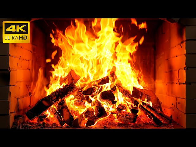 🔥 Cozy Fireplace 4K (10 HOURS): Burning Harmony with Tranquil Crackling Fire Sounds, Fireplace 4K