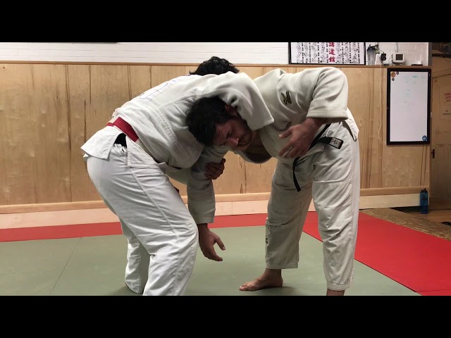 Judo instructional front headlock kataguruma