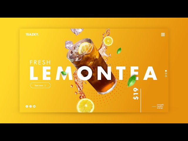 GIMP : Web Design - Lemon Tea | Speed Art
