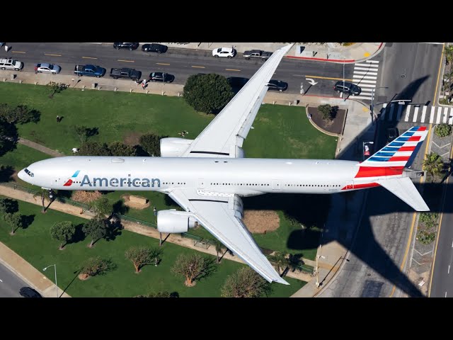 Emergency crash landing American Air Boeing 777 at Ontario Airport