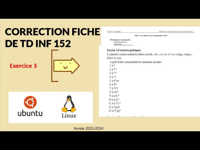 Commandes Linux-Licence 1 exercice 3(Caractères génériques) fiche TD1 semestre 2