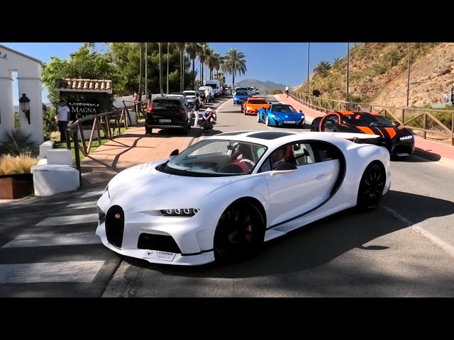 The Hypercars Invasion in Marbella is insane! 2X Chiron Super Sport, Sian Roadster, Monza SP2