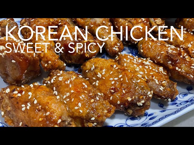 Tasty Way To Cook Sweet & Spicy Korean Chicken Wings that we find in korean restaurant