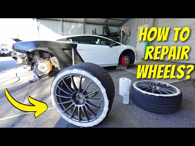 Fixing Curb Rashed Wheels The Easy Way! Lamborghini Rebuild Part 8
