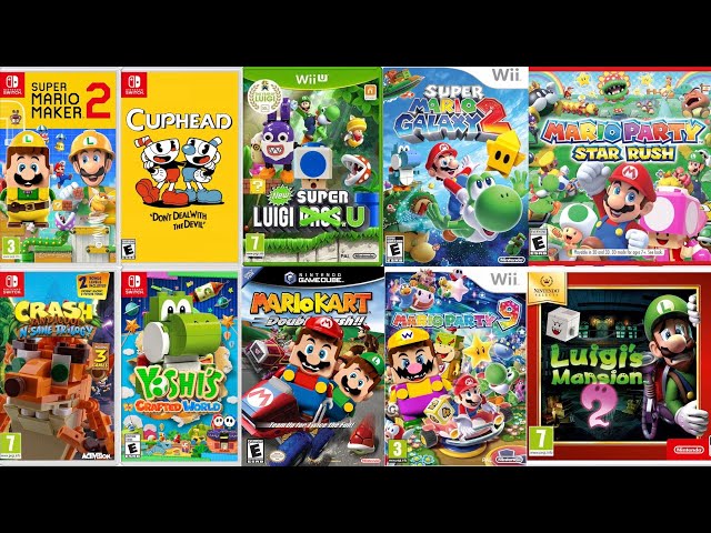 Nintendo Gaming Challenge: New Super Luigi U, Mario Kart, Mario Galaxy, Cuphead vs Lego Mario