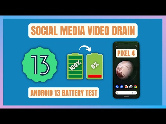 Android 13 BATTERY DRAIN | Google Pixel 4 | Social Media VIDEO Drain Test