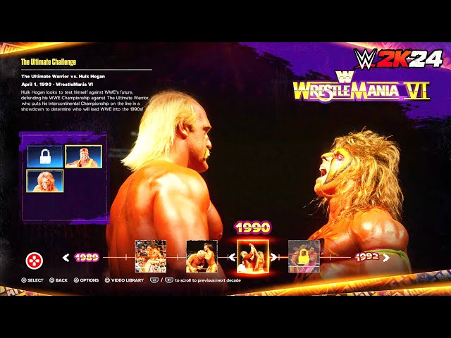 WWE 2K24 Showcase:  The Ultimate Warrior vs. Hulk Hogan | WrestleMania 6