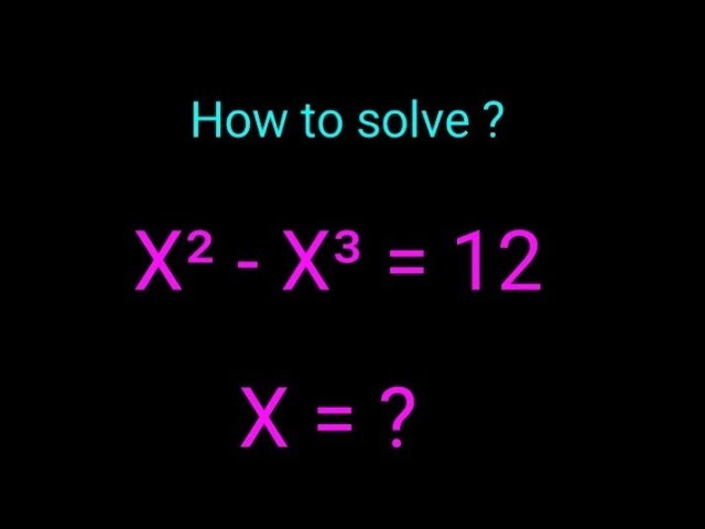 Interesting cubic equation. Olympiad Math