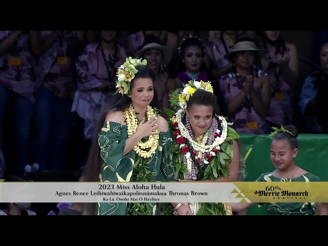 Miss Aloha Hula Agnes Renee Leihiwahiwaikapolionāmakua Thronas Brown