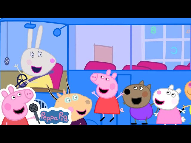 Wheels on the Bus Peppa Pig | Peppa Pig Songs | Nursery Rhymes + Kids Songs