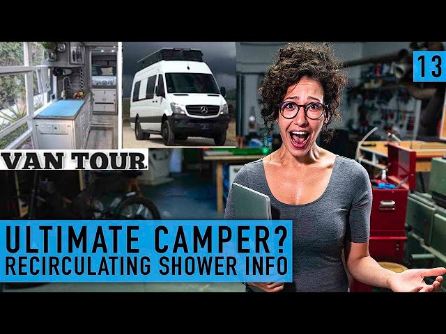 Best Van Tour?! Design Review of AMAZING Shower & Power in 170 Sprinter (Extended)