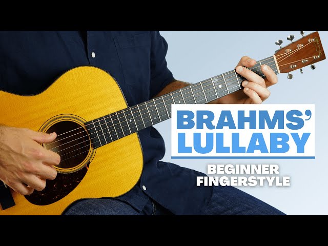 Brahms’ Lullaby - Beginner Level Easy Fingerstyle Guitar Tutorial