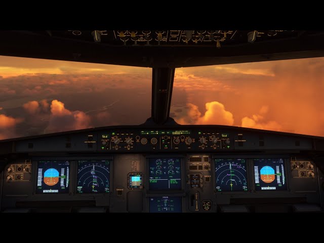 Heathrow Dazzling sunset landing | Fenix A320 IAE | MSFS