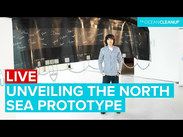 Boyan Slat unveils Prototype of cleanup system | LIVE | The Ocean Cleanup