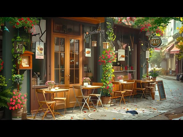 Vintage Coffee Shop Ambience with Positive Bossa Nova Jazz Music for Stress Relief
