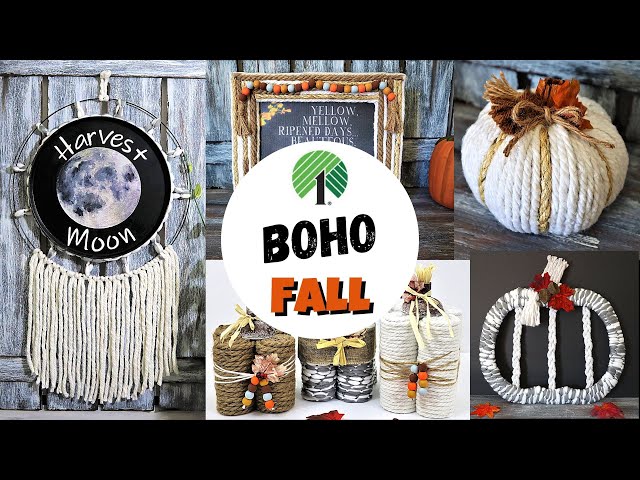 AWESOME BOHO FALL DIY HOME DECOR IDEAS/DOLLAR TREE FALL DIY/FARMHOUSE BOHO/CHIC CHEAP FALL DIYS