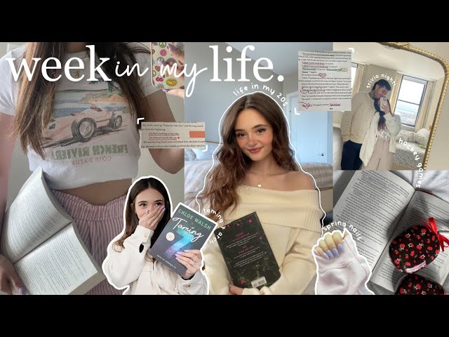 cozy week in my life 🍰🗓️ reading wrap up, home updates, april reset, hockey games, book mail + more!